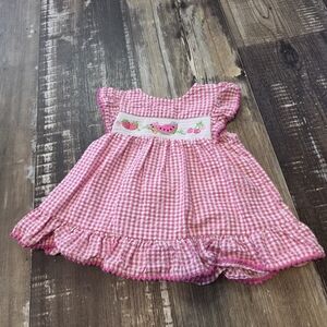 Good Lad Pink Gingham Dress with Embroidery